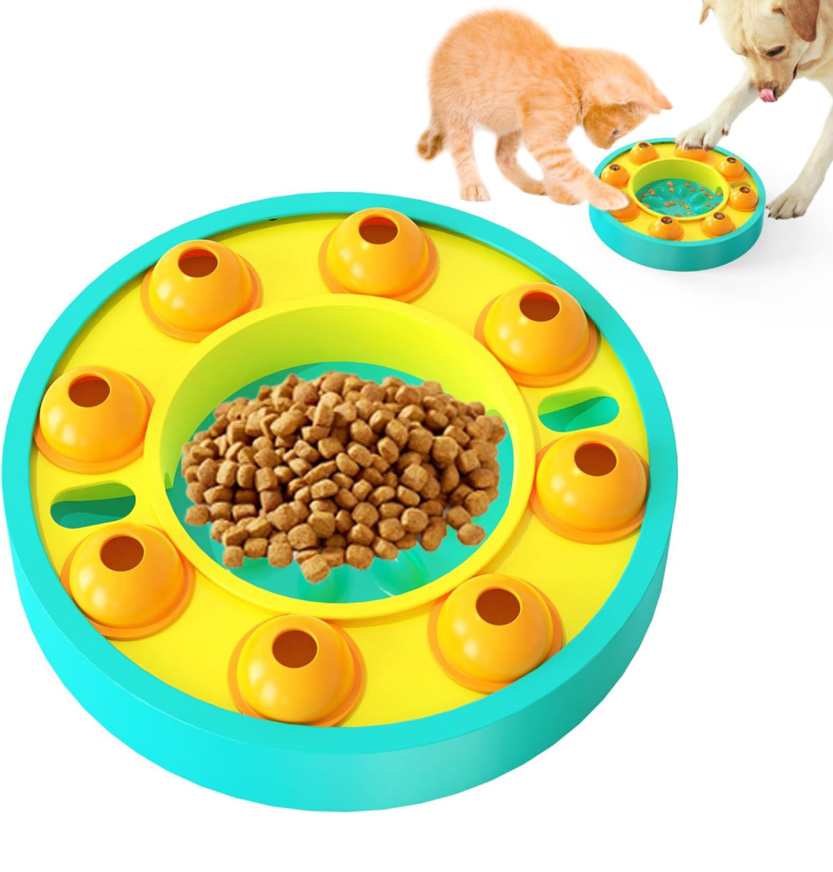 Eco Friendly Slow Feeder Puzzle Rotating Wheel Toy