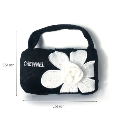 Zabawka z czarną torebką w kwiaty Chewnel