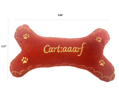 Cartiaaarf Czerwona zabawka z kością dla psa